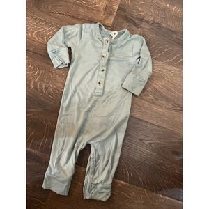 Kate Quinn Sage Green Button-Up Footed Romper Soft Comfy 3-6 Months
